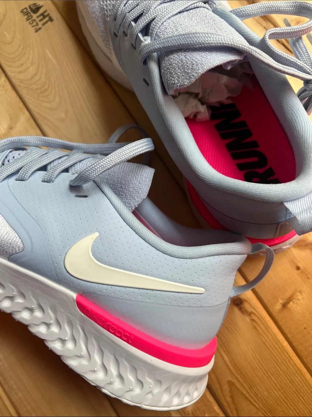 Nike Women’s Light Blue and Pink Running Shoes